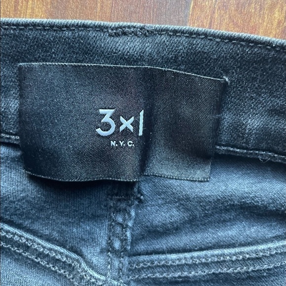 3x1 Black High Rise Skinny Jeans Raw Hem size 23 - Picture 3 of 13